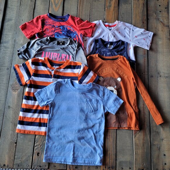 Boys 4T Lot of 7 Shirts - Picture 1 of 4